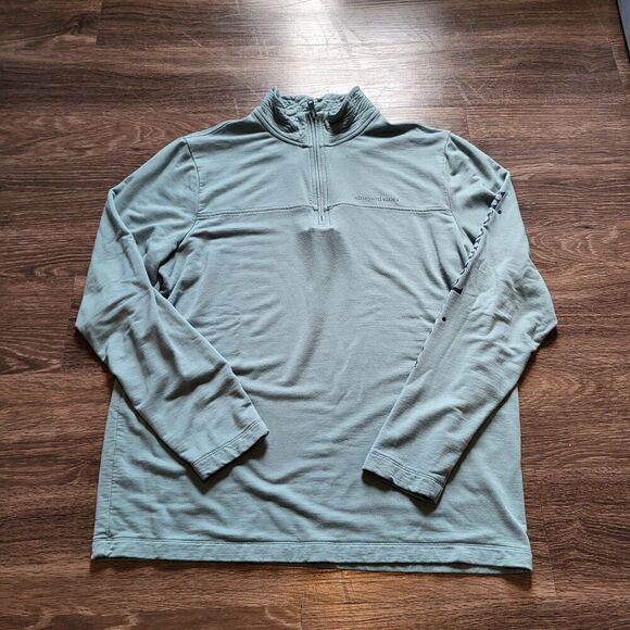 Vineyard Vines Teal Quarter Zip Pullover with Navy Whale Men's Size Medium - Picture 1 of 8